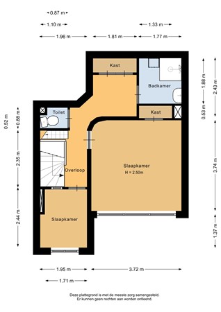 Floorplan - Schieweg 89A02, 3038 AJ Rotterdam